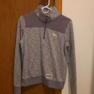 pink quarter zip